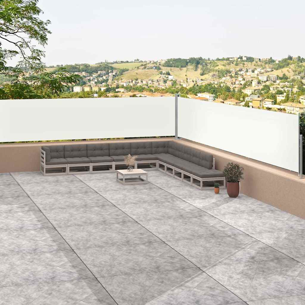 Tenda Laterale Retrattile Crema 117x1200 cm - homemem39