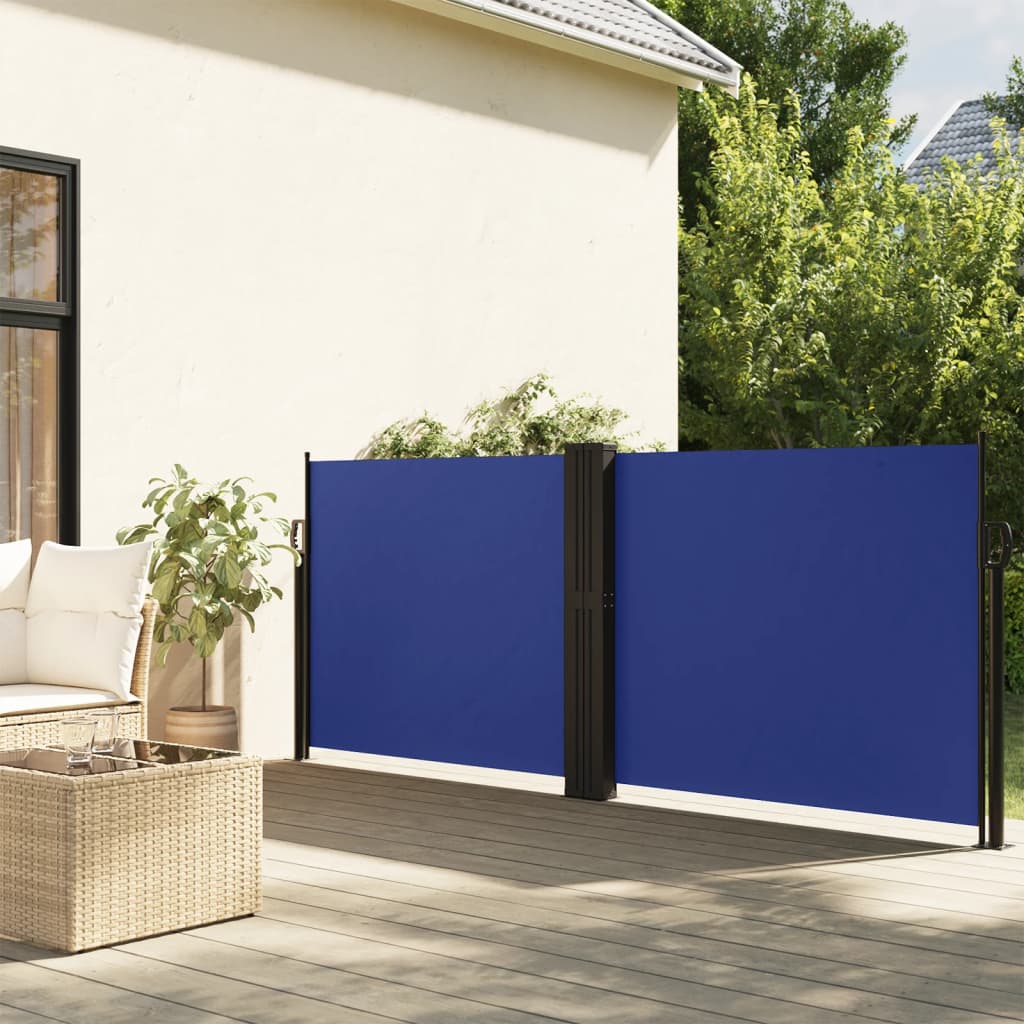 Tenda Laterale Retrattile Blu 117x1200 cm - homemem39