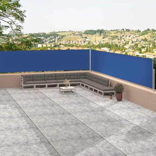 Tenda Laterale Retrattile Blu 117x1200 cm - homemem39