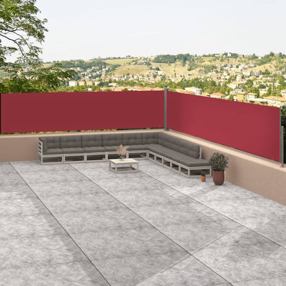 Tenda Laterale Retrattile Rossa 117x1200 cm - homemem39