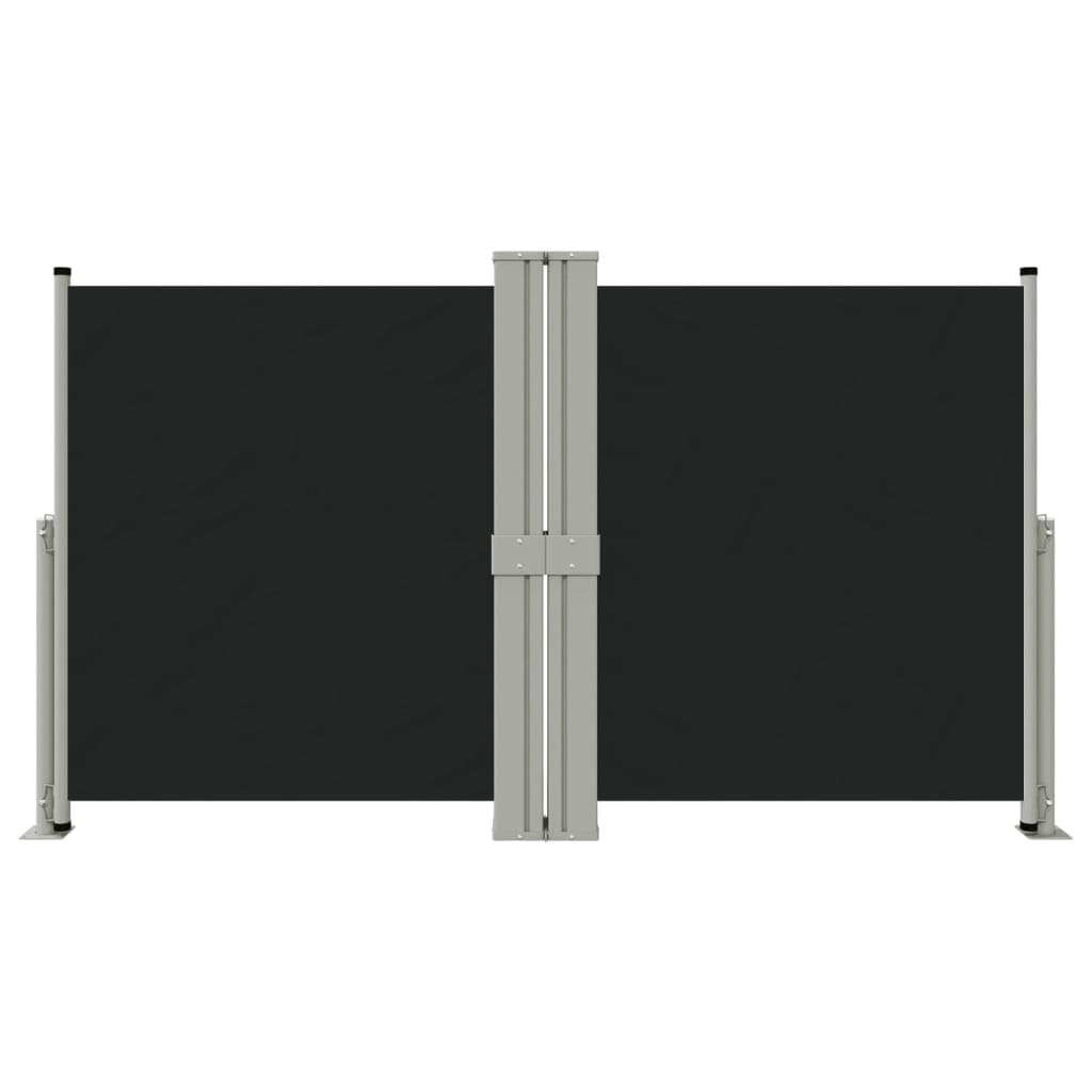 Tenda da Sole Laterale Retrattile Nera 140x1200 cm - homemem39