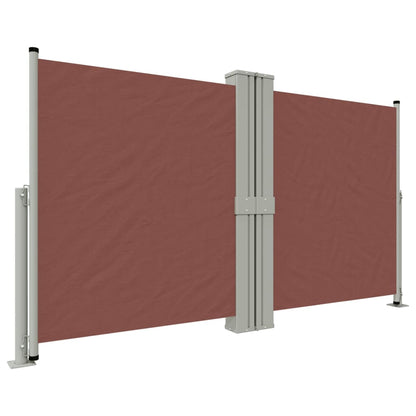 Tenda Laterale Retrattile Marrone 140x1200 cm - homemem39