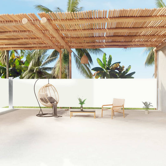 Tenda da Sole Laterale Retrattile Crema 160x1200 cm - homemem39