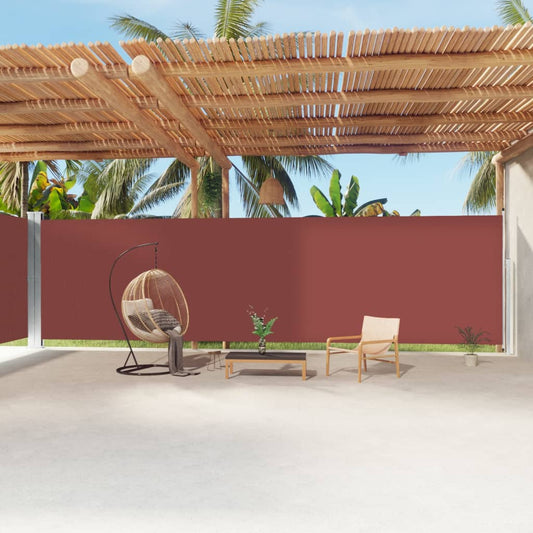 Tenda da Sole Laterale Retrattile Marrone 220x1200 cm - homemem39