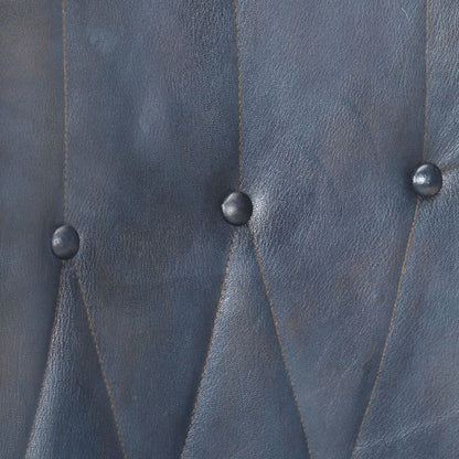 Poltrona Wingback Grigia in Vera Pelle | homemem39