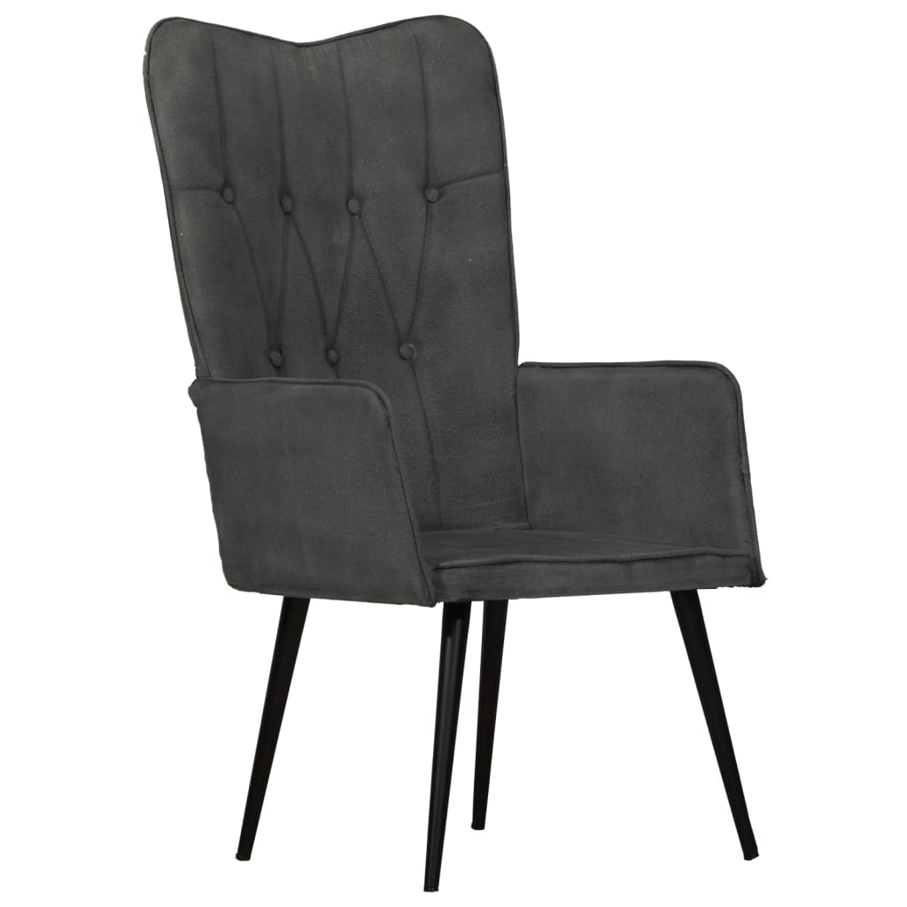 Sedia a Schienale Alto Nera in Tela - homemem39