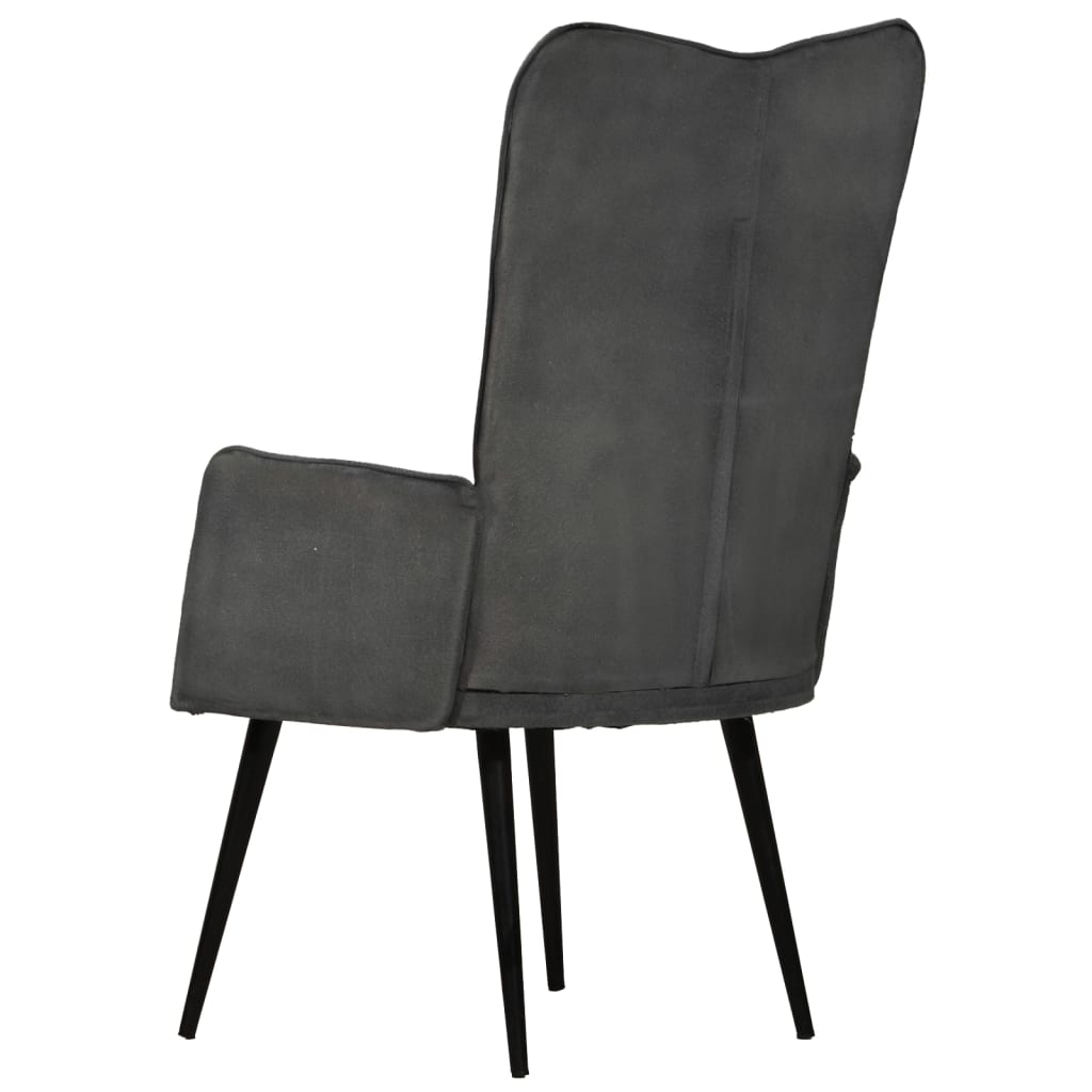 Sedia a Schienale Alto Nera in Tela - homemem39