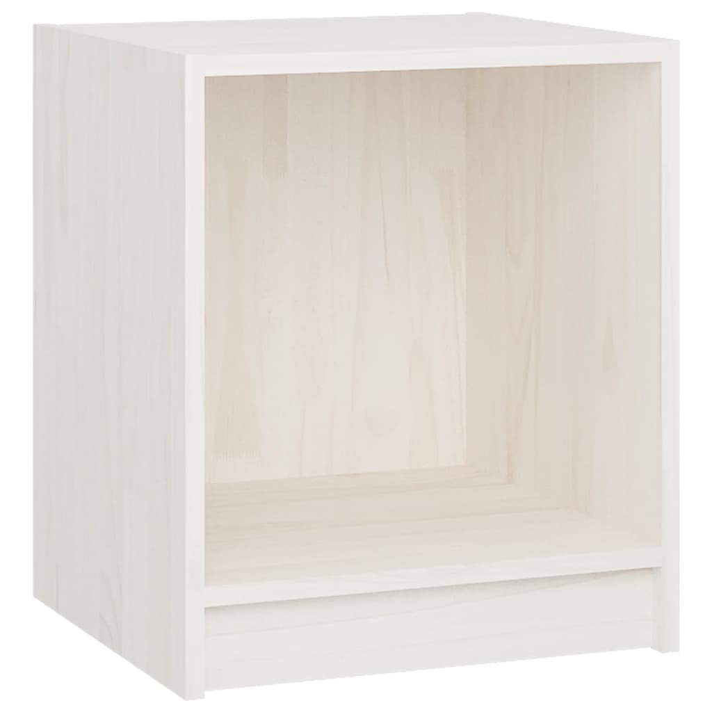 Comodini 2 pz Bianchi 35,5x33,5x41,5 cm Legno Massello di Pino - homemem39