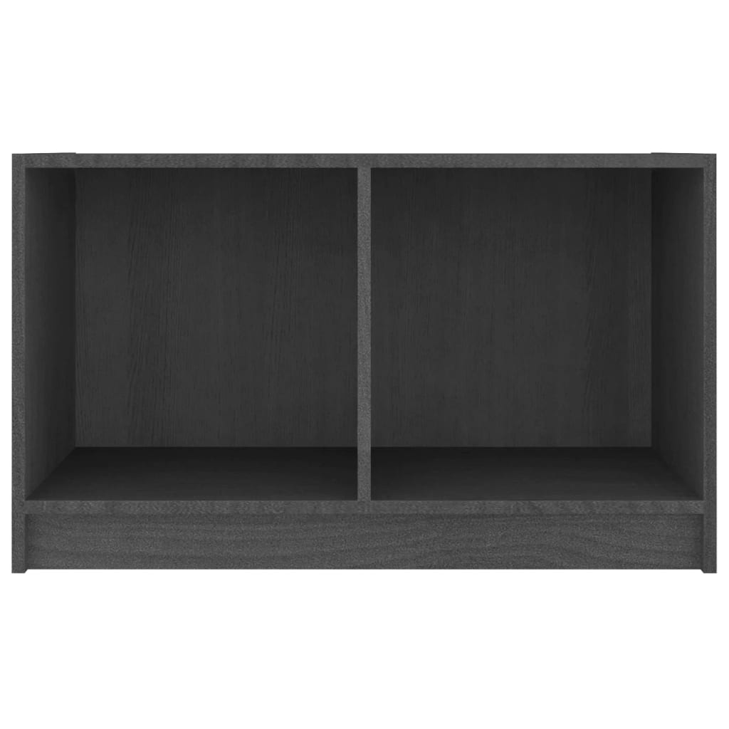 Mobile Porta TV Grigio 70x33x42 cm in Legno Massello di Pino - homemem39