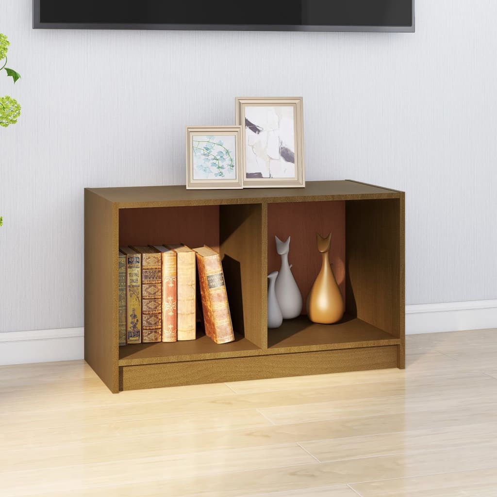 Mobile Porta TV Ambra 70x33x42 cm in Legno Massello di Pino