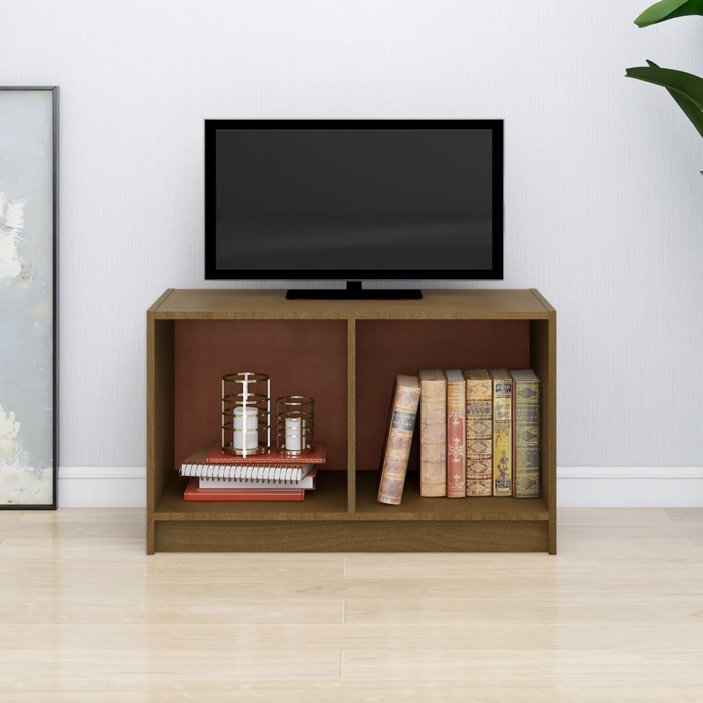 Mobile Porta TV Ambra 70x33x42 cm in Legno Massello di Pino