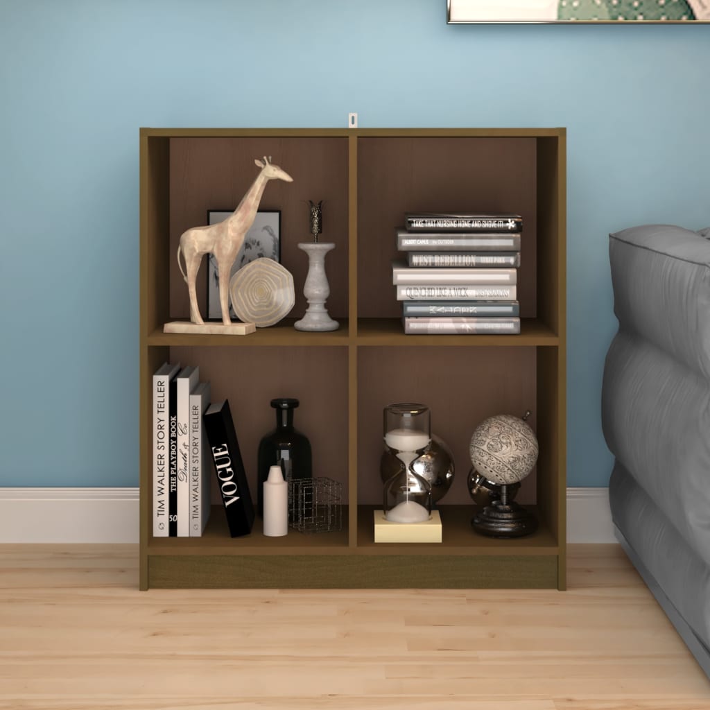 Credenza Marrone Ambra 70x33x76 cm in Legno Massello di Pino - homemem39