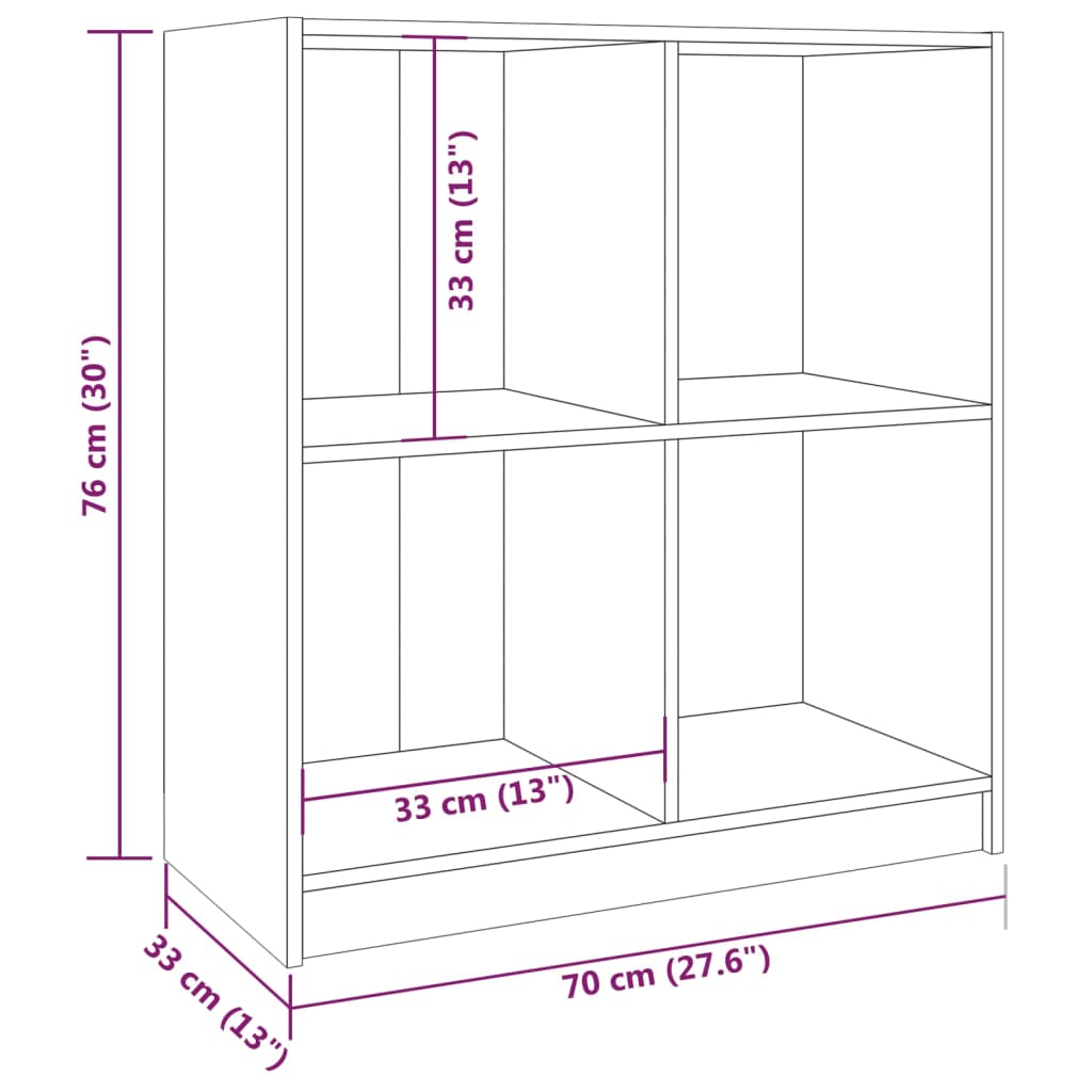 Credenza Marrone Ambra 70x33x76 cm in Legno Massello di Pino - homemem39