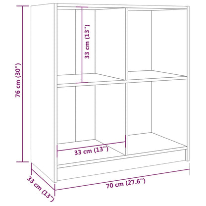 Credenza Marrone Ambra 70x33x76 cm in Legno Massello di Pino - homemem39
