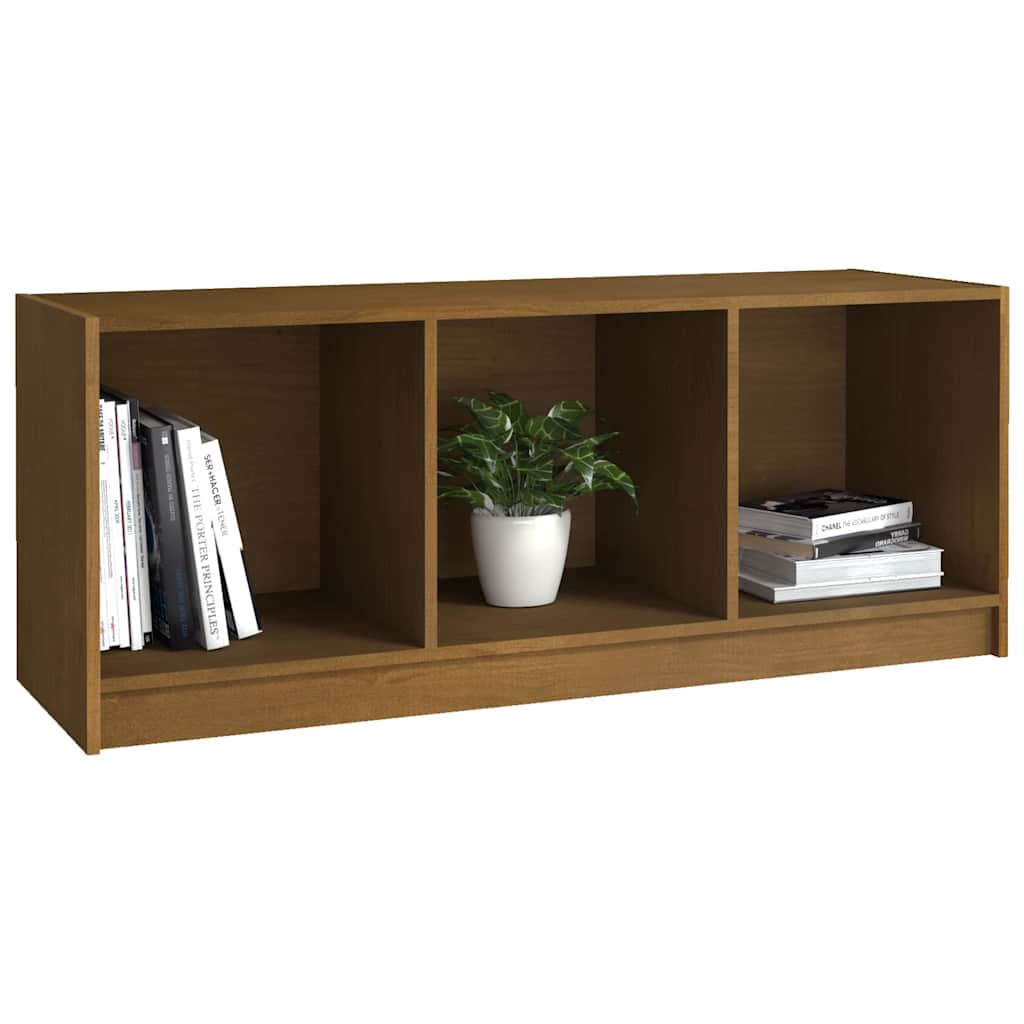 Mobile Porta TV Marrone Ambra 104x33x41 cm in Legno di Pino