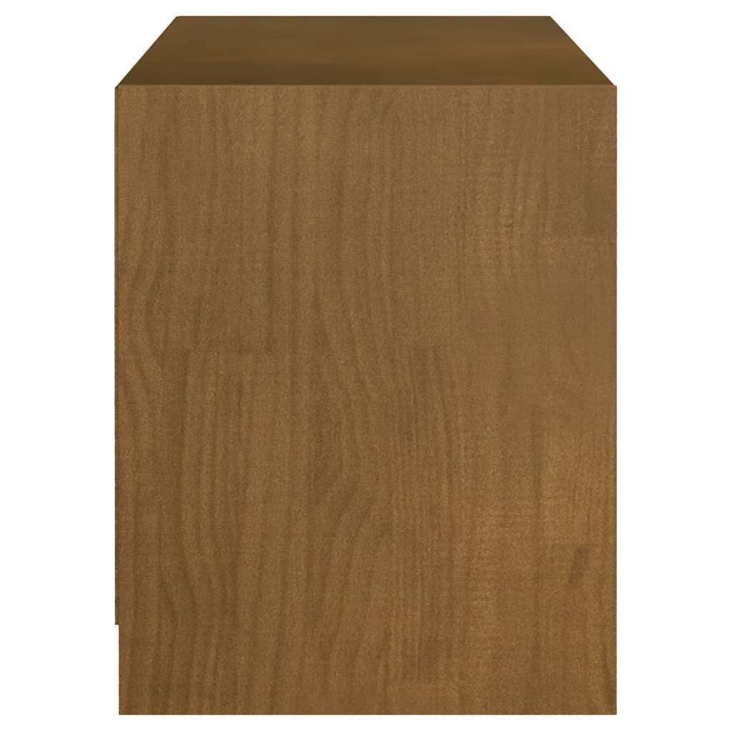 Mobile Porta TV Marrone Ambra 104x33x41 cm in Legno di Pino