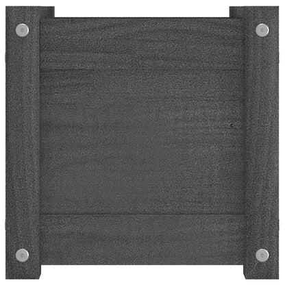 Fioriera da Giardino Grigia 31x31x31 cm Legno Massello di Pino - homemem39