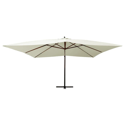 Ombrellone a Sbalzo da Giardino Palo in Legno 400x300 cm Sabbia - homemem39