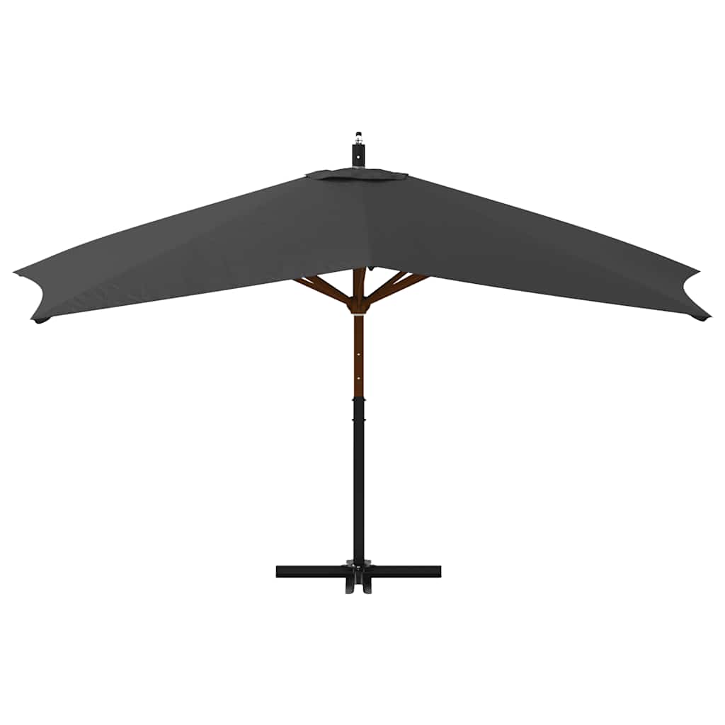 Ombrellone a Sbalzo con Palo in Legno 400x300 cm Antracite - homemem39