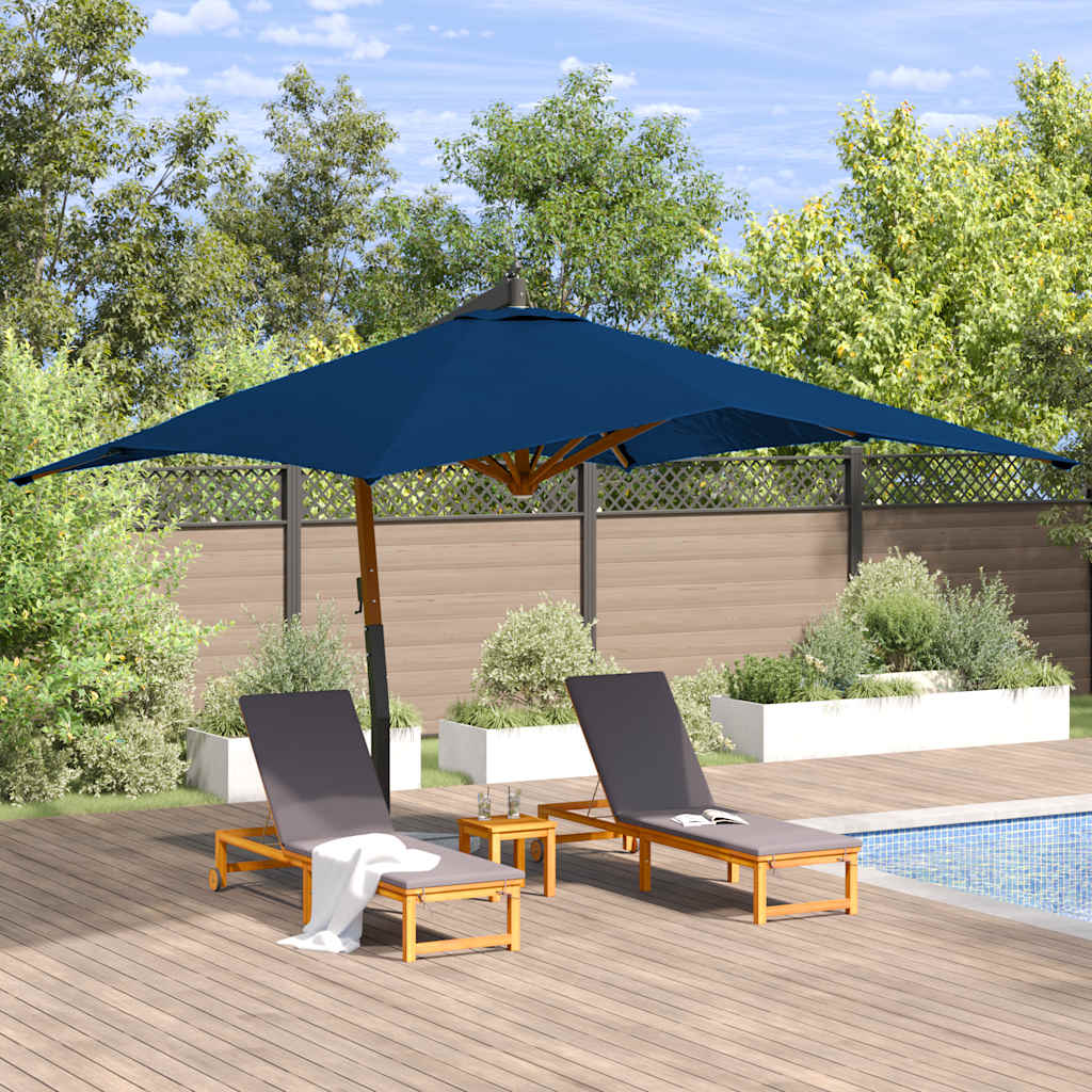 Ombrellone a Sbalzo con Palo in Legno 400x300 cm Antracite - homemem39