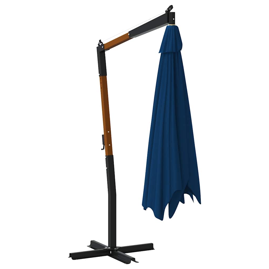 Ombrellone a Sbalzo con Palo in Legno 400x300 cm Antracite - homemem39