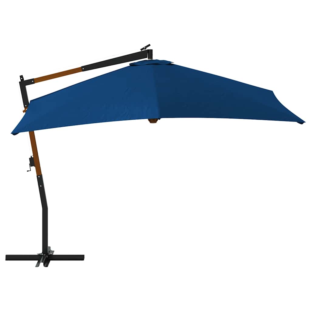 Ombrellone a Sbalzo con Palo in Legno 400x300 cm Antracite - homemem39