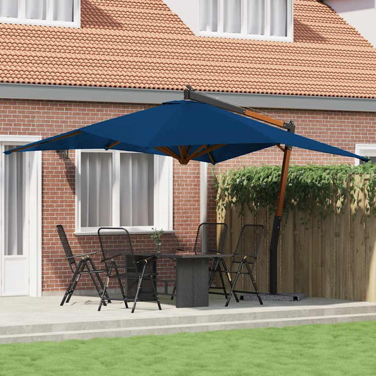 Ombrellone a Sbalzo con Palo in Legno 400x300 cm Antracite - homemem39
