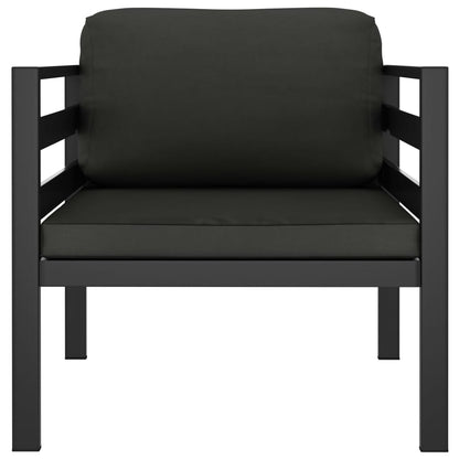 Divani Singoli 2 pz con Cuscini in Alluminio Antracite - homemem39