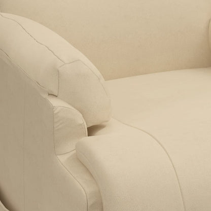 Poltrona Alzapersona Reclinabile Crema Similpelle Scamosciata