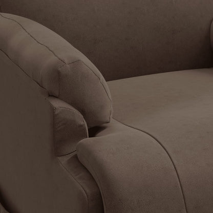 Poltrona Alzapersona Massaggiante Marrone in Scamosciato