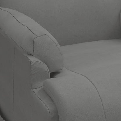 Poltrona Alzapersona Massaggiante Grigio Scuro in Scamosciato