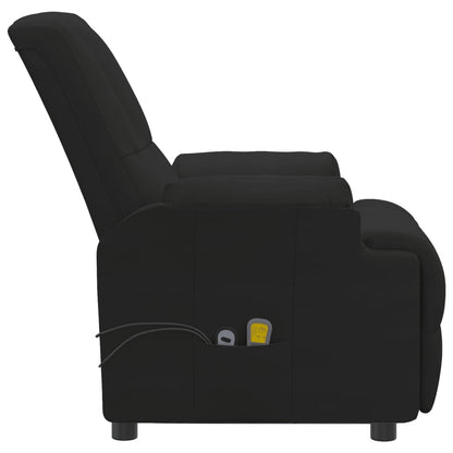 Poltrona Alzapersona Massaggiante Nera in Scamosciato