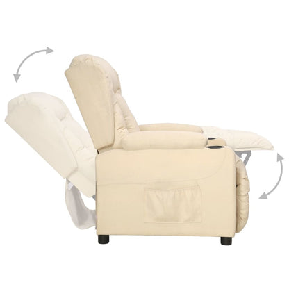 Poltrona Alzapersona Crema in Tessuto