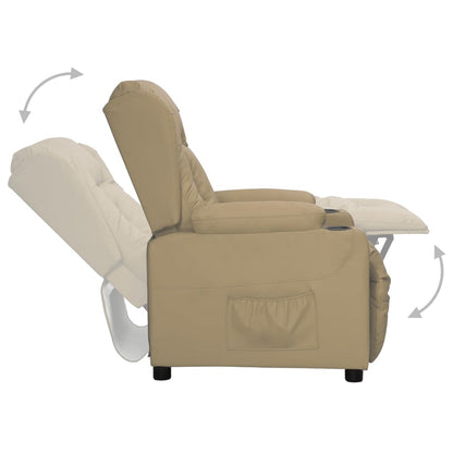 Poltrona Alzapersona Cappuccino in Similpelle