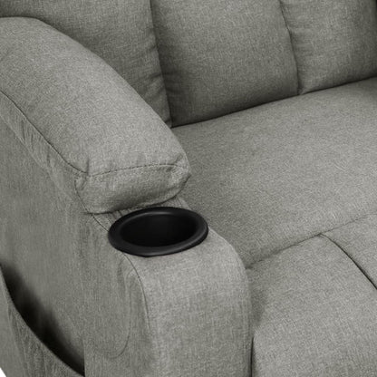 Poltrona Alzapersona Grigio Chiaro Tessuto