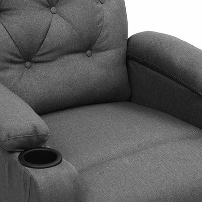 Poltrona Alzapersona Grigio Chiaro Tessuto