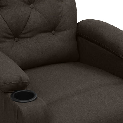 Poltrona Alzapersona Marrone Scuro in Tessuto - homemem39