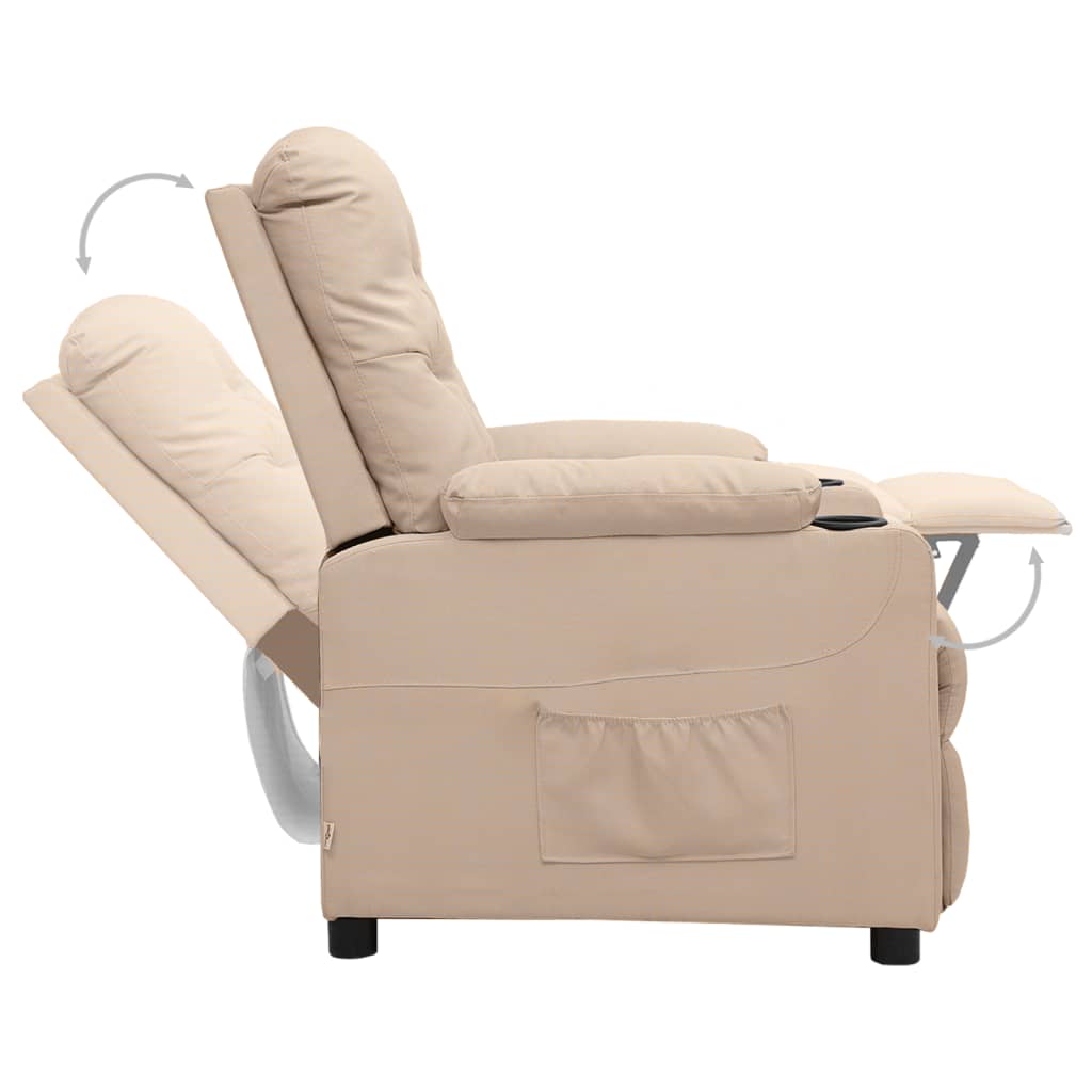 Poltrona Alzapersona Crema in Tessuto - homemem39