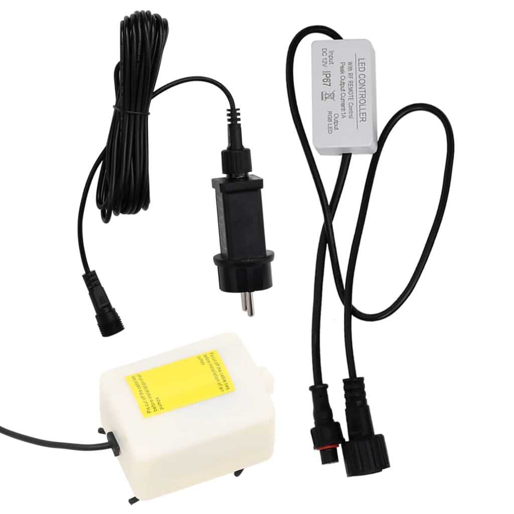 Colonna di Bolle con LED RGB Acciaio Inox e Acrilico 110 cm | homemem39