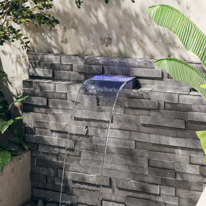 Sfioratore a Cascata con LED RGB Acrilico 30 cm | homemem39