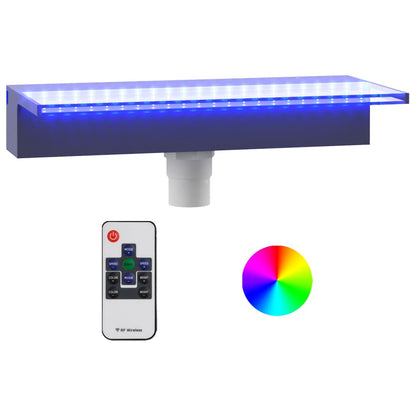 Sfioratore a Cascata con LED RGB Acrilico 45 cm | homemem39
