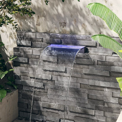 Sfioratore a Cascata con LED RGB Acrilico 45 cm | homemem39