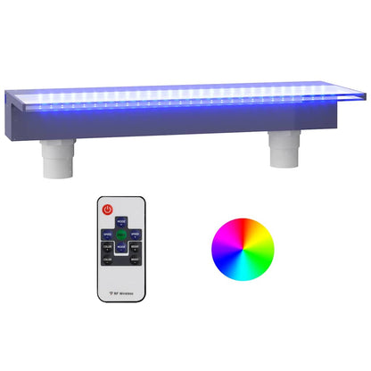 Sfioratore a Cascata con LED RGB Acrilico 60 cm | homemem39