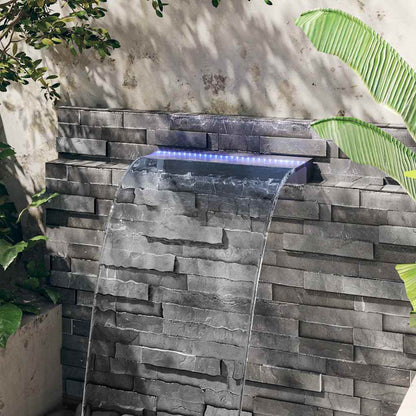 Sfioratore a Cascata con LED RGB Acrilico 60 cm | homemem39