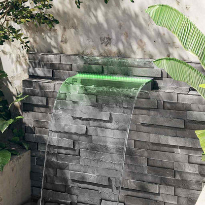 Sfioratore a Cascata con LED RGB Acrilico 60 cm | homemem39