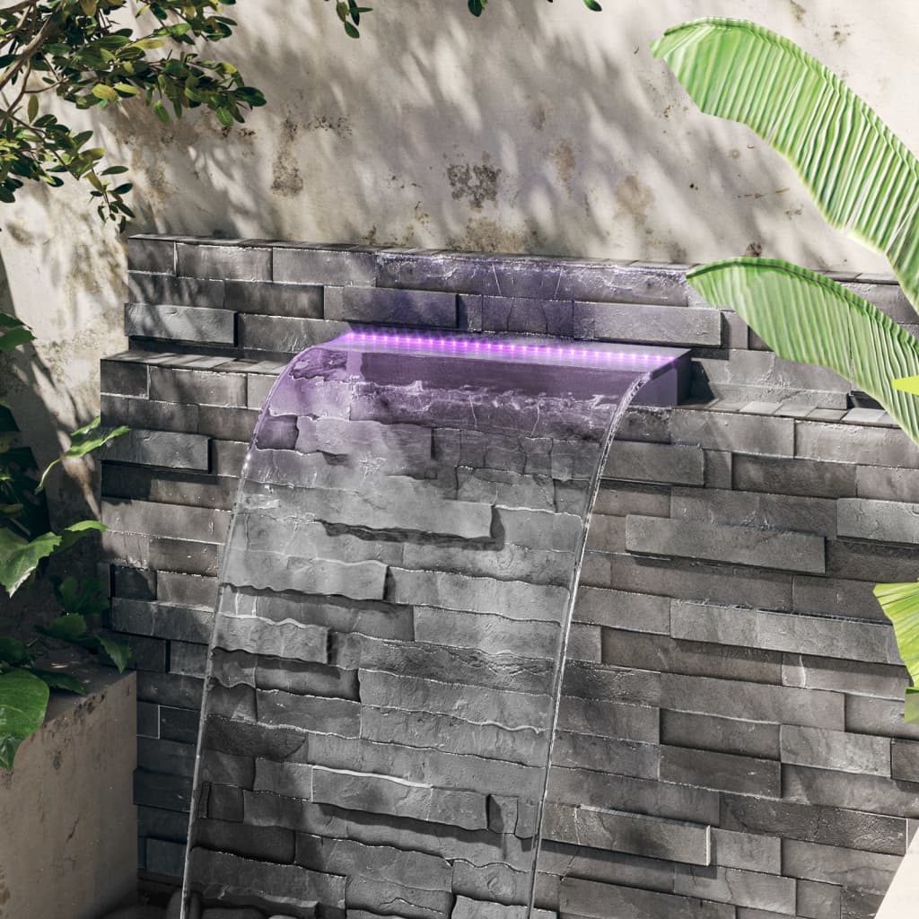 Sfioratore a Cascata con LED RGB Acrilico 60 cm | homemem39