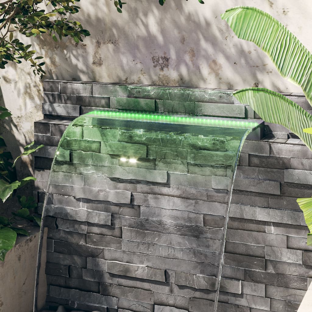Sfioratore a Cascata con LED RGB Acrilico 90 cm | homemem39