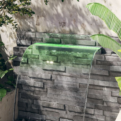 Sfioratore a Cascata con LED RGB Acrilico 90 cm | homemem39