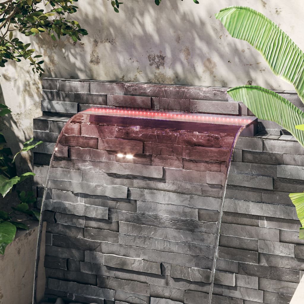 Sfioratore a Cascata con LED RGB Acrilico 108 cm | homemem39