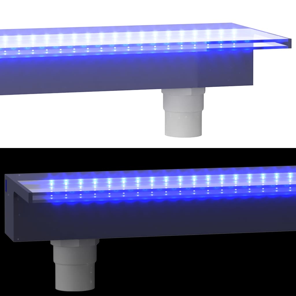 Sfioratore a Cascata con LED RGB Acrilico 108 cm | homemem39